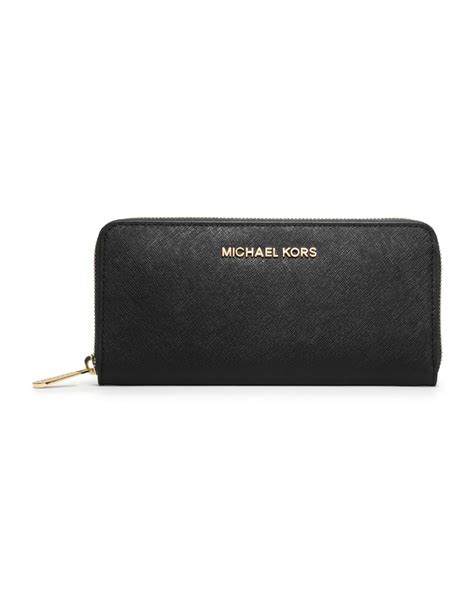 michael kors saffiano wallet black.